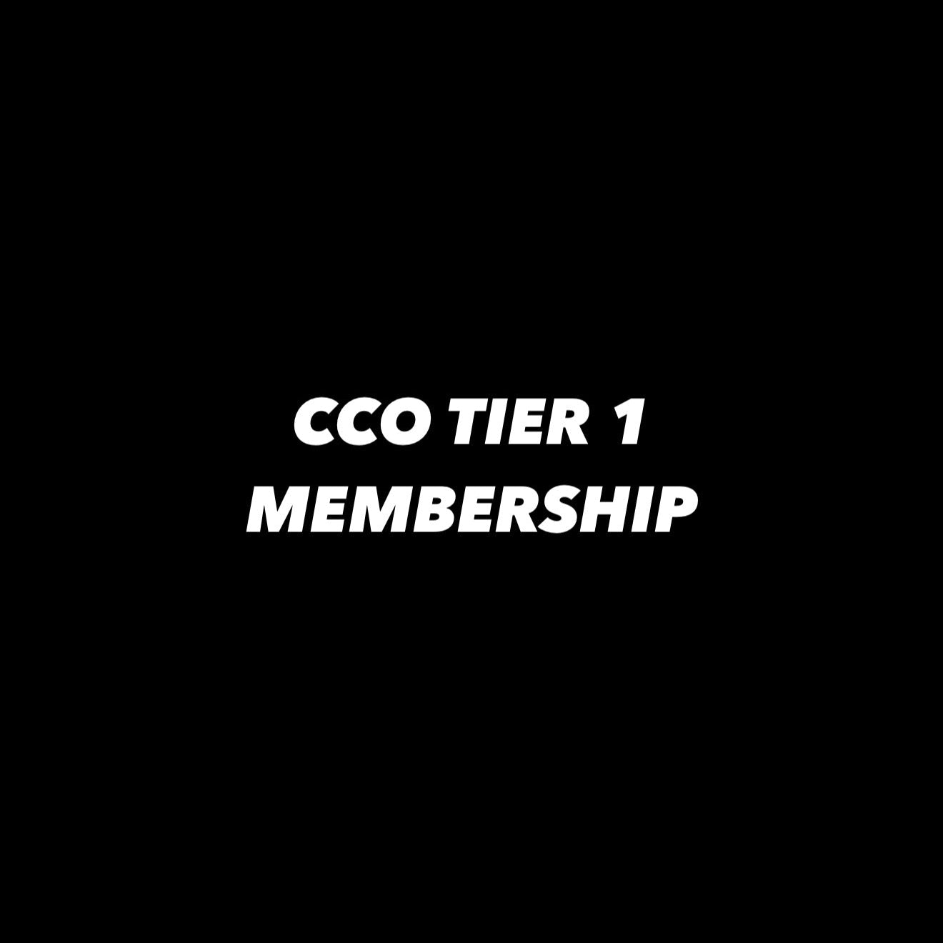 CCO Tier 1 MEMBERSHIP